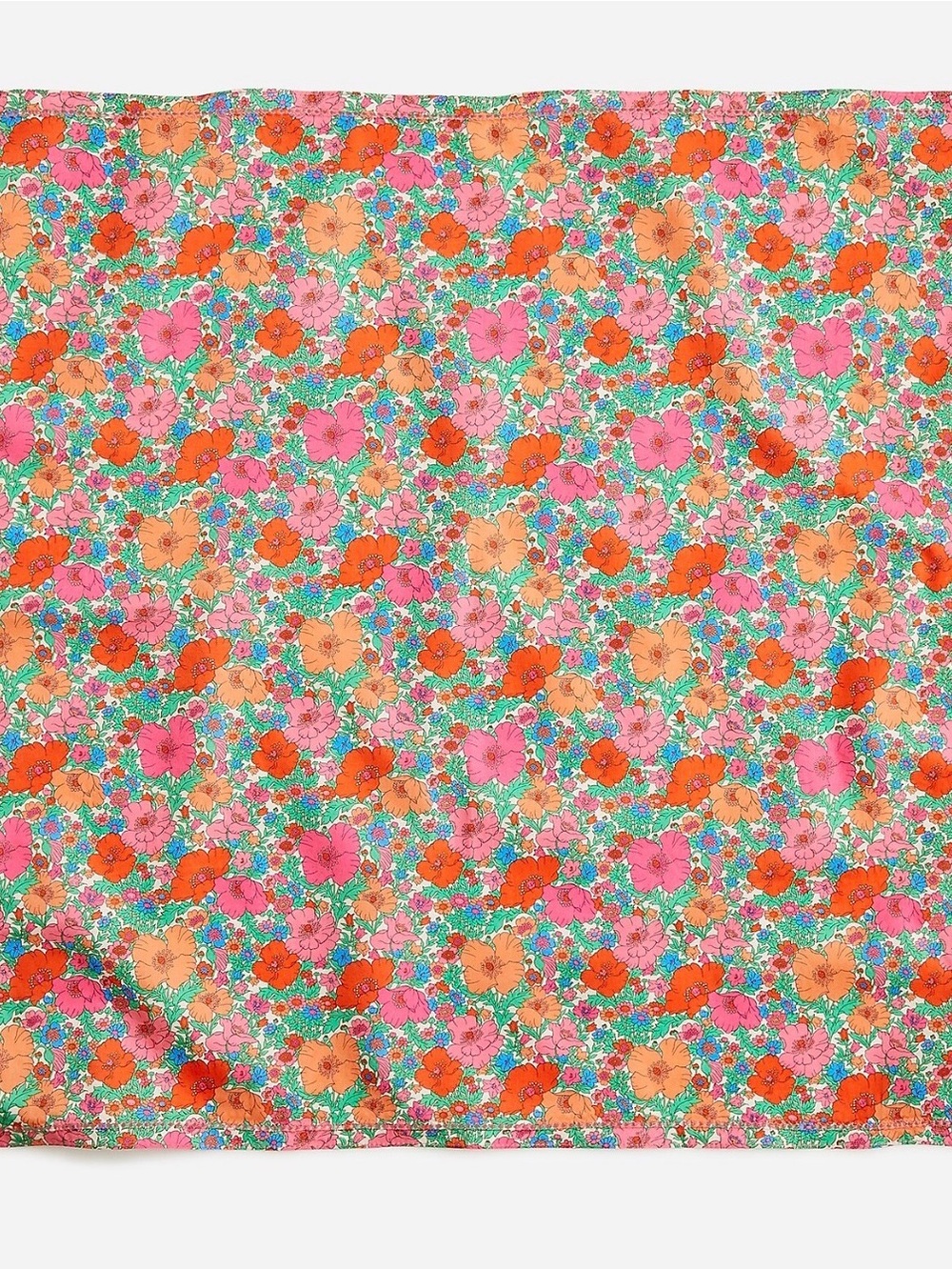 J. Crew Liberty Floral Square Scarf in Pink, Orange & Green